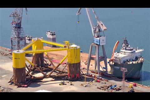 Mammoet semi submersible floating wind farm project Portugal.1